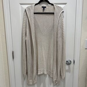 GAP Open Knit Cotton Cardigan with Hood